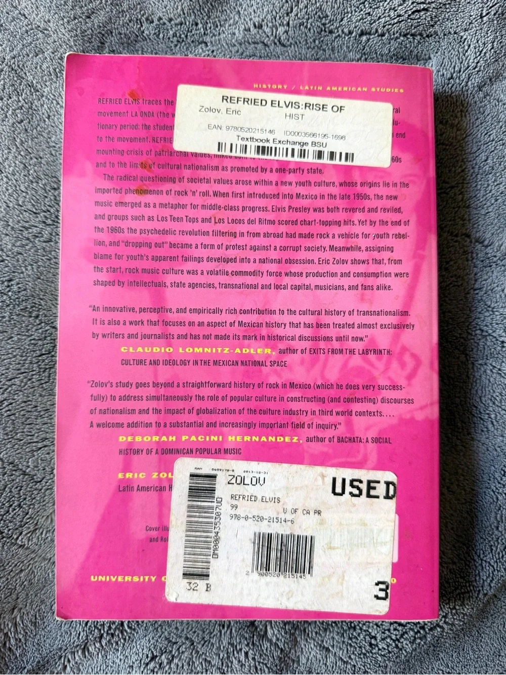 Refried Elvis by Eric Zolov The Rise of the Mexican Counterculture Paperback